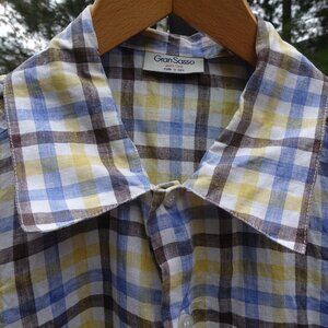 Italy Linen Gran Sasso Shirt Large Unisex